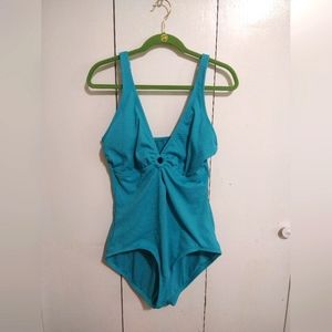 *sold* Time and Tru One Piece Swimsuit Plus Size 2X (20W-22W) Textured